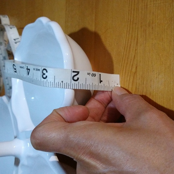 Portugal Pottery 3 Part Service Dish Service Tray white like new - Picture 8 of 15